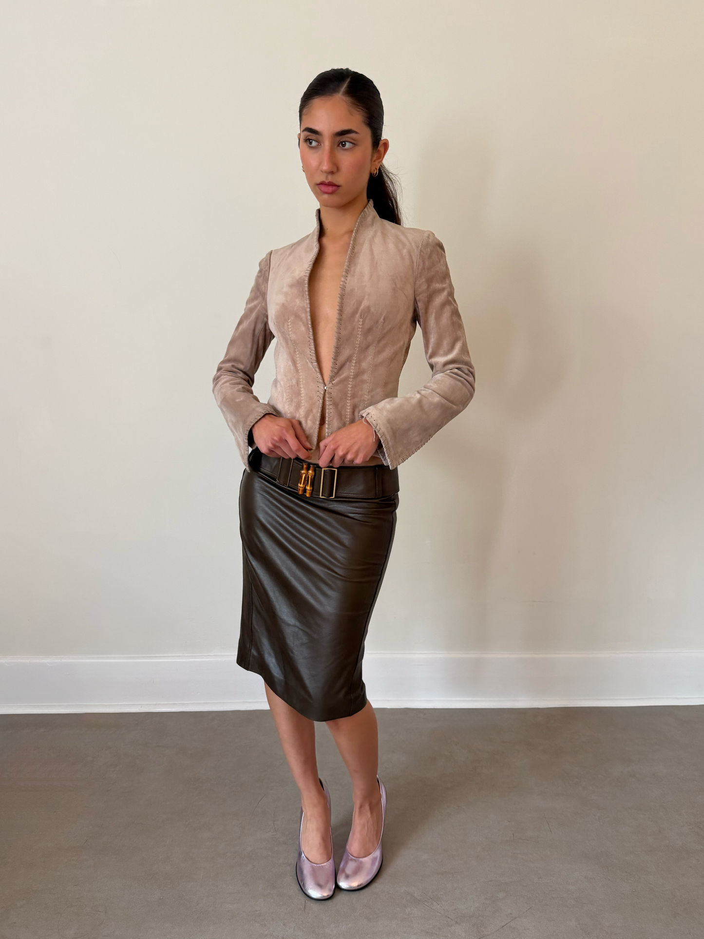 (permanent collection) 90s gucci by tom ford leather skirt