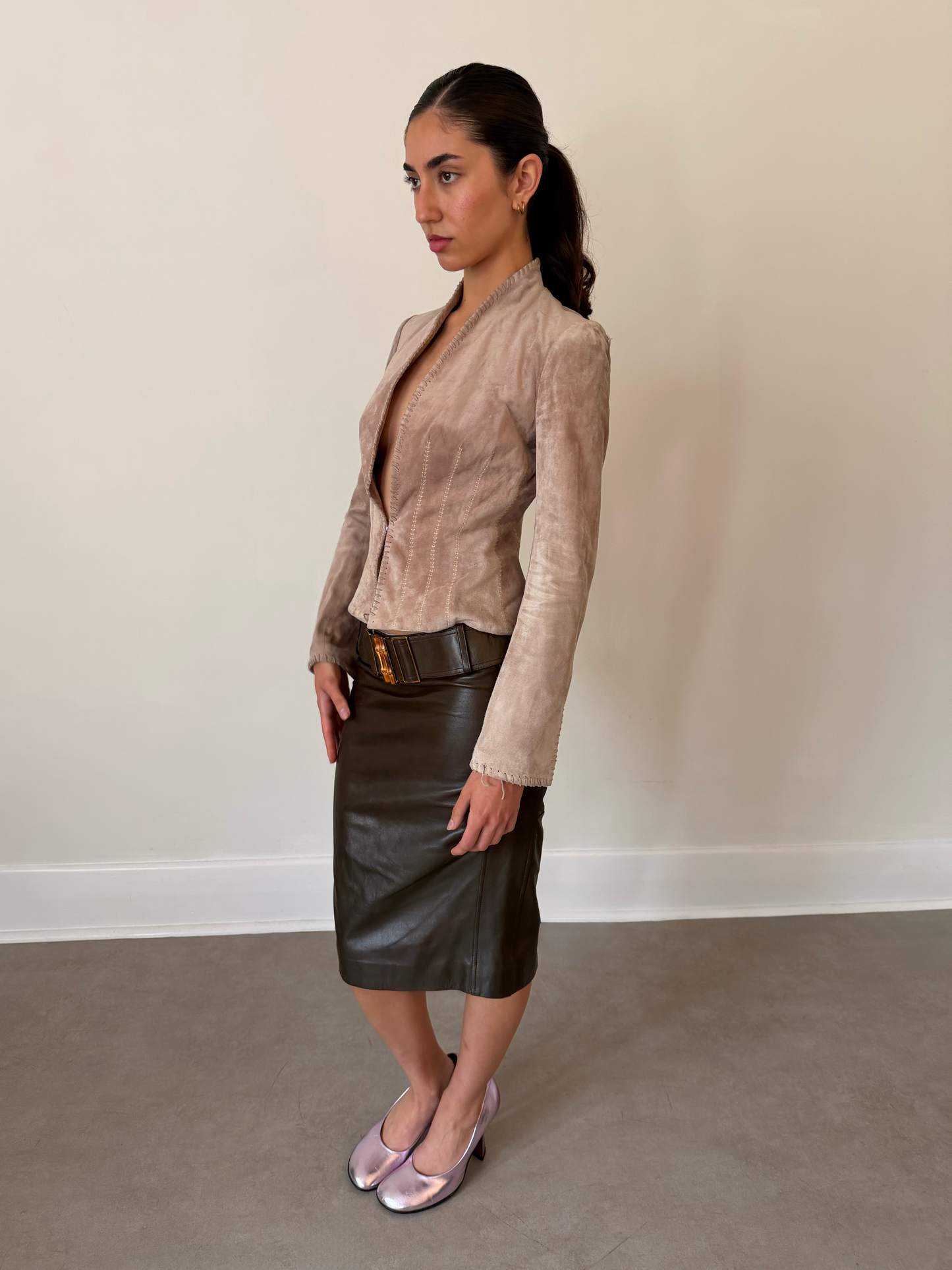 (permanent collection) 90s gucci by tom ford leather skirt