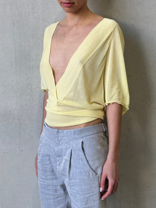 vintage yellow knit top
