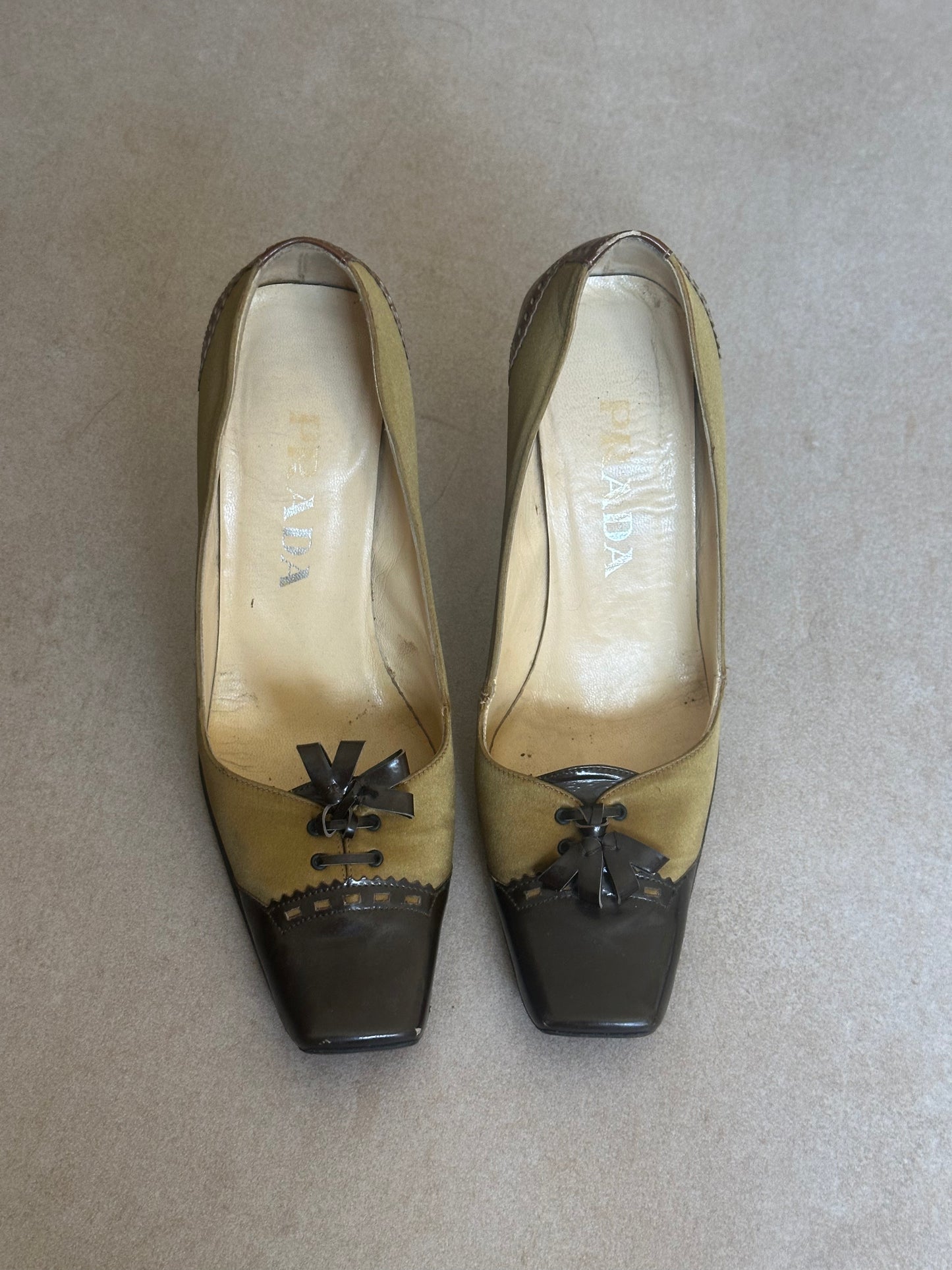 prada fw 1999 silk heels