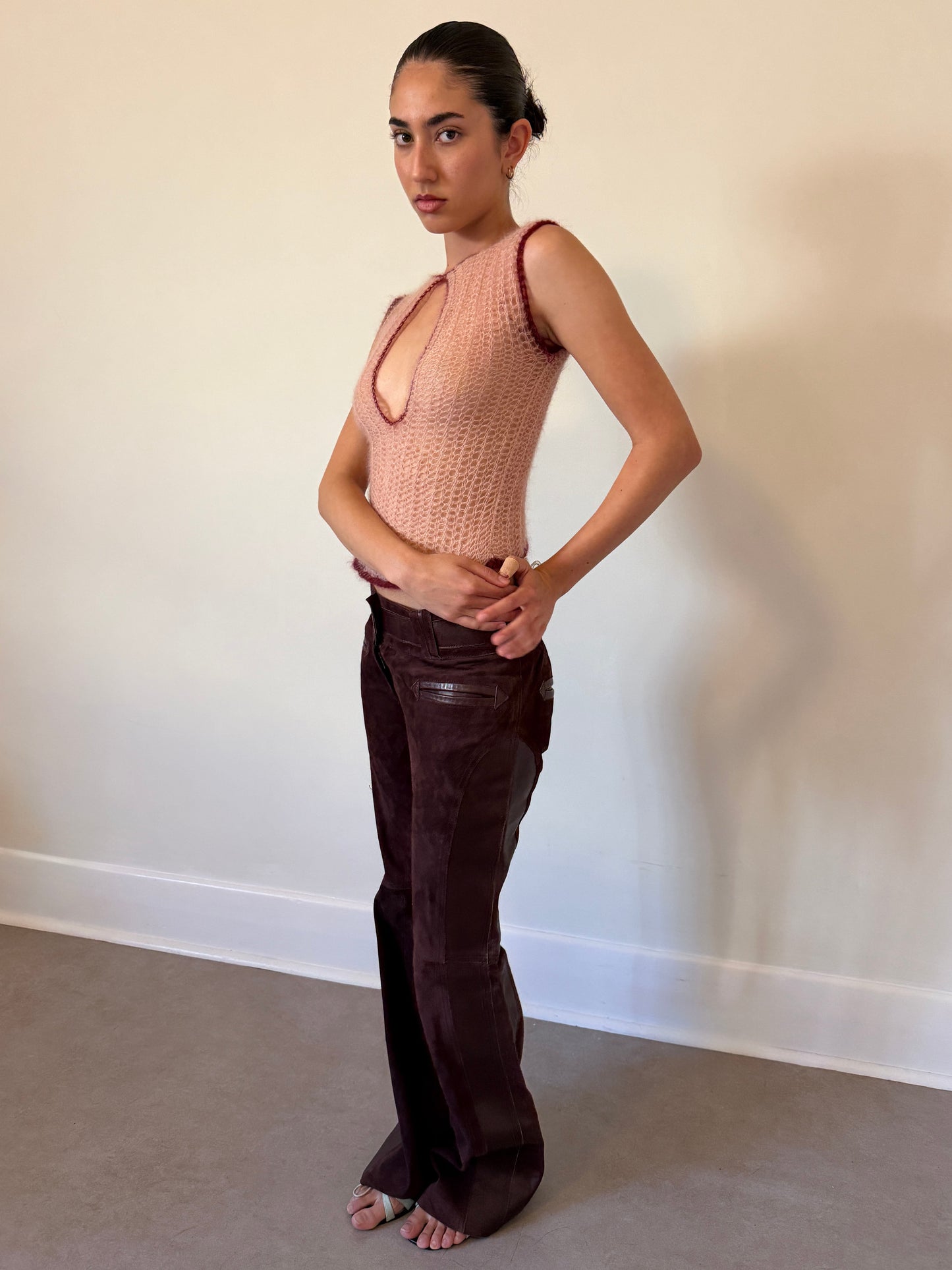 dolce & gabbana fall winter 2001 leather pants
