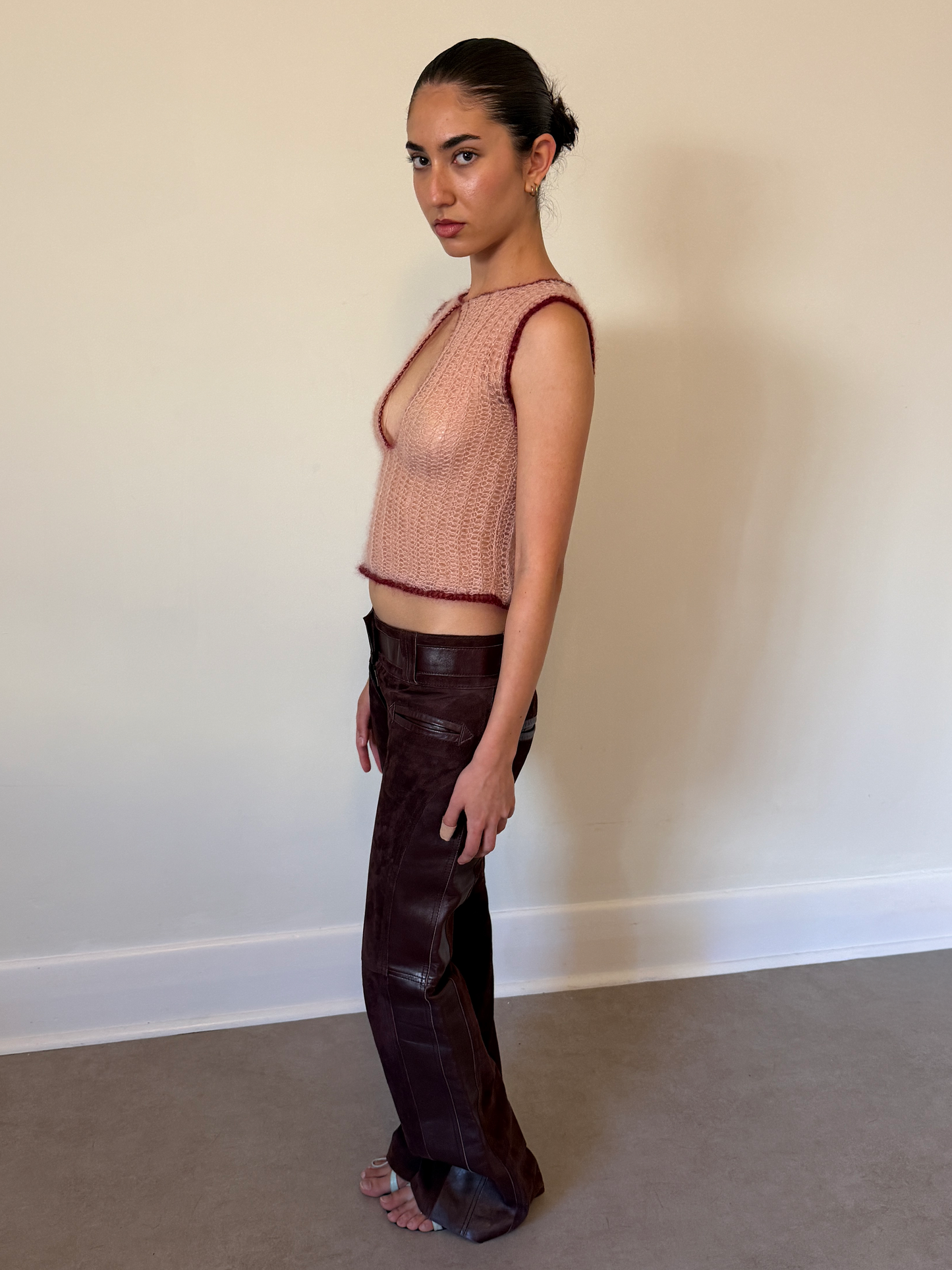 dolce & gabbana fall winter 2001 leather pants