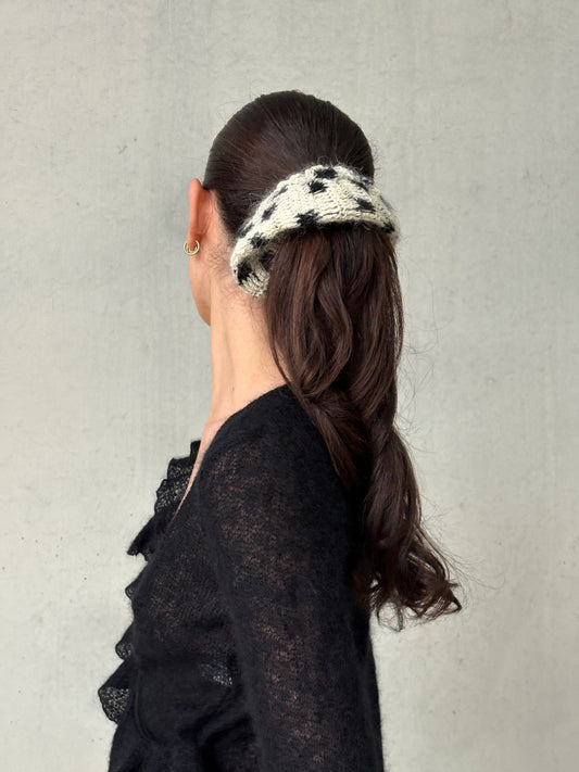 eina x crash girl scrunchie in polka dot
