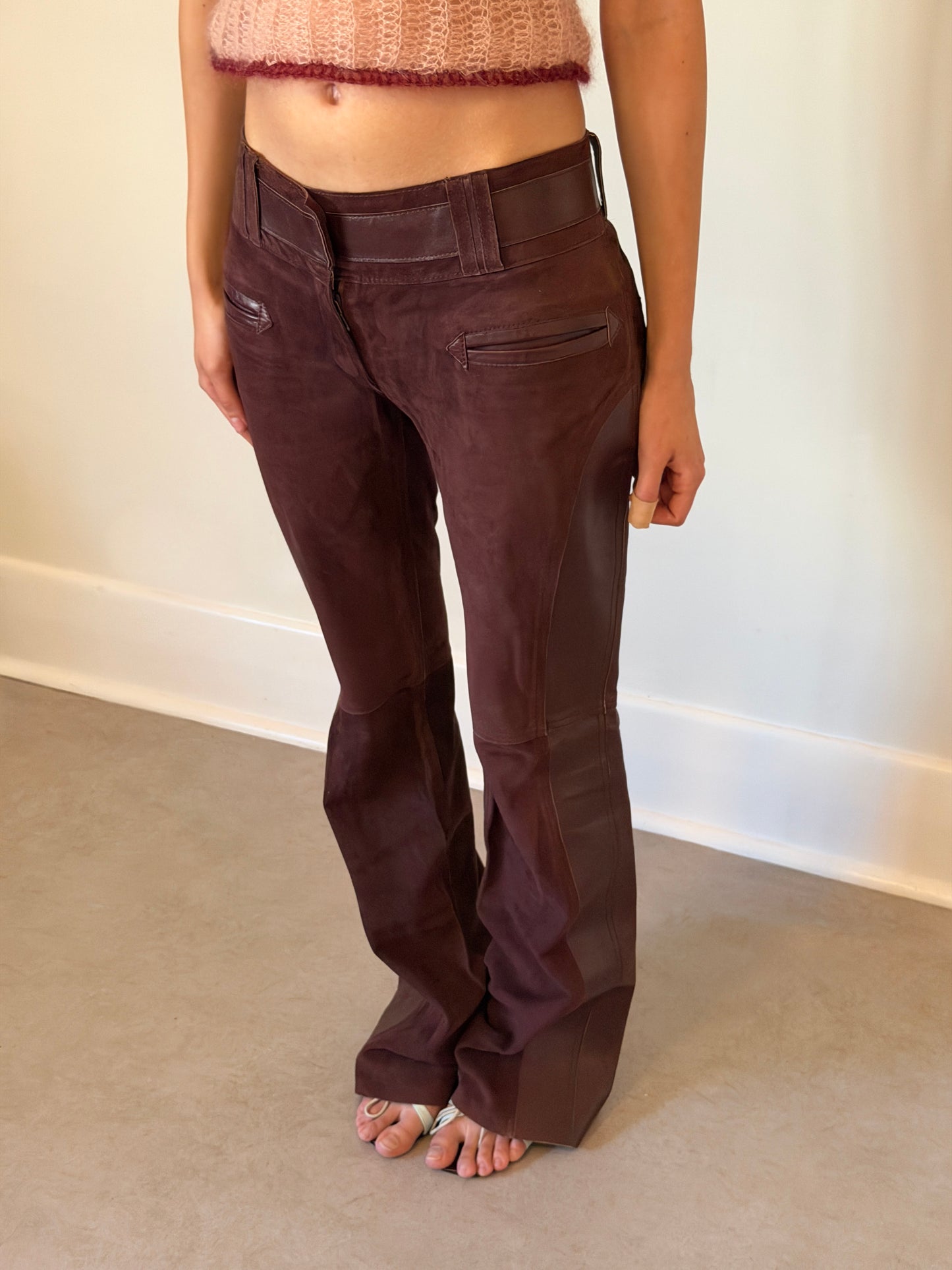dolce & gabbana fall winter 2001 leather pants