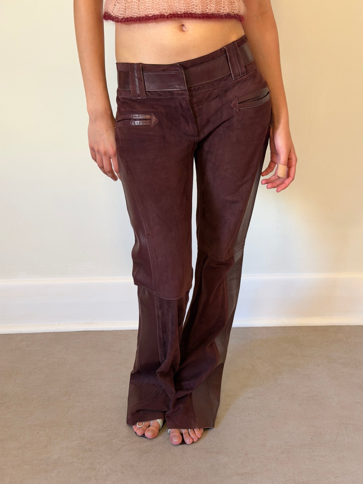 dolce & gabbana fall winter 2001 leather pants