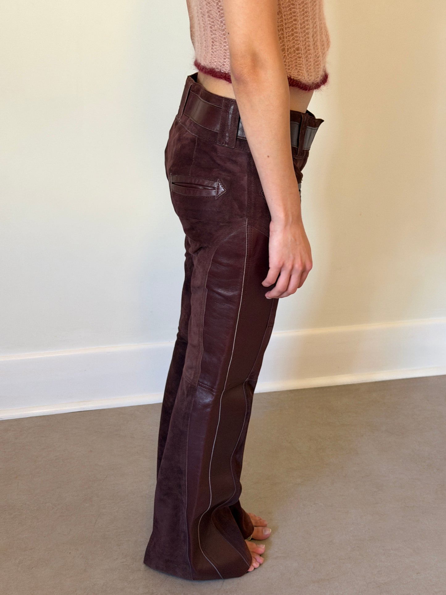 dolce & gabbana fall winter 2001 leather pants
