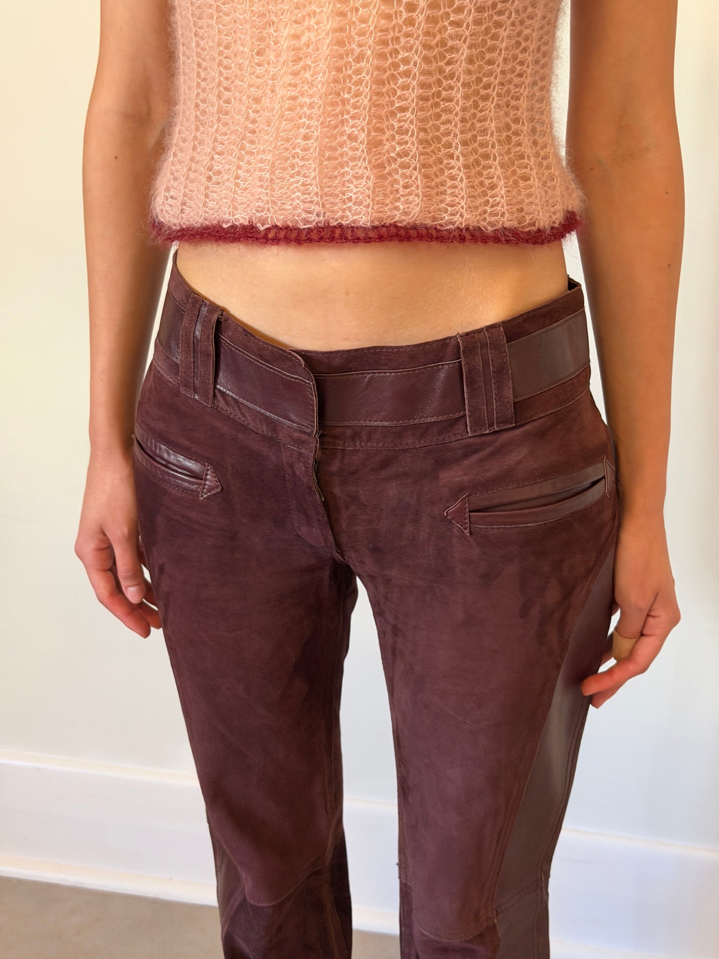 dolce & gabbana fall winter 2001 leather pants