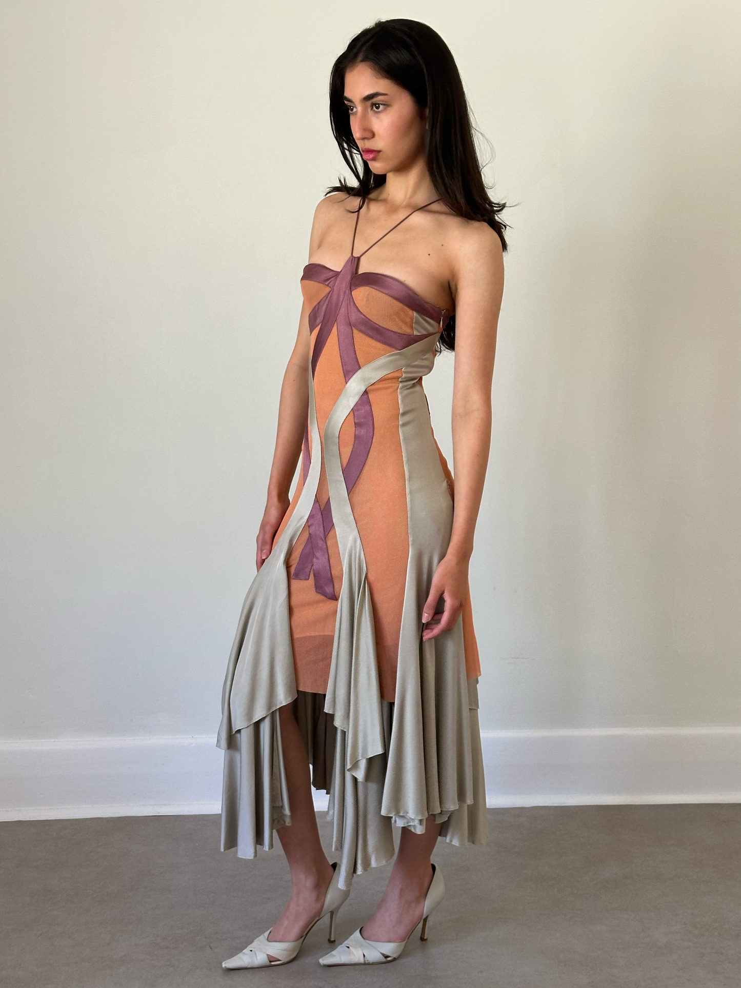 (permanent collection) stella mccartney spring summer 2004 satin panel dress