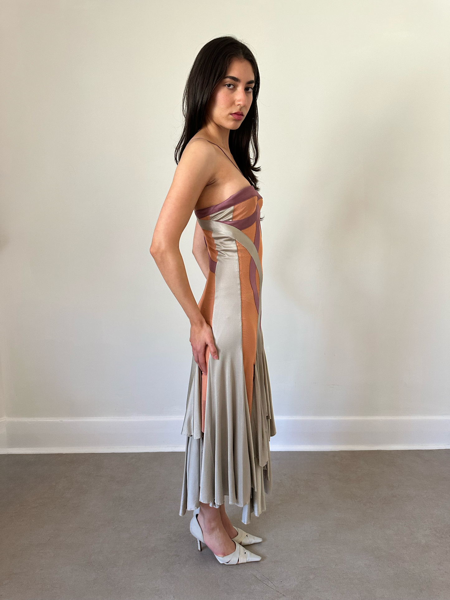 (permanent collection) stella mccartney spring summer 2004 satin panel dress