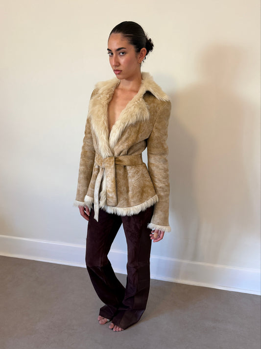 (rare) gucci fall winter 2002 by tom ford shearling jacket