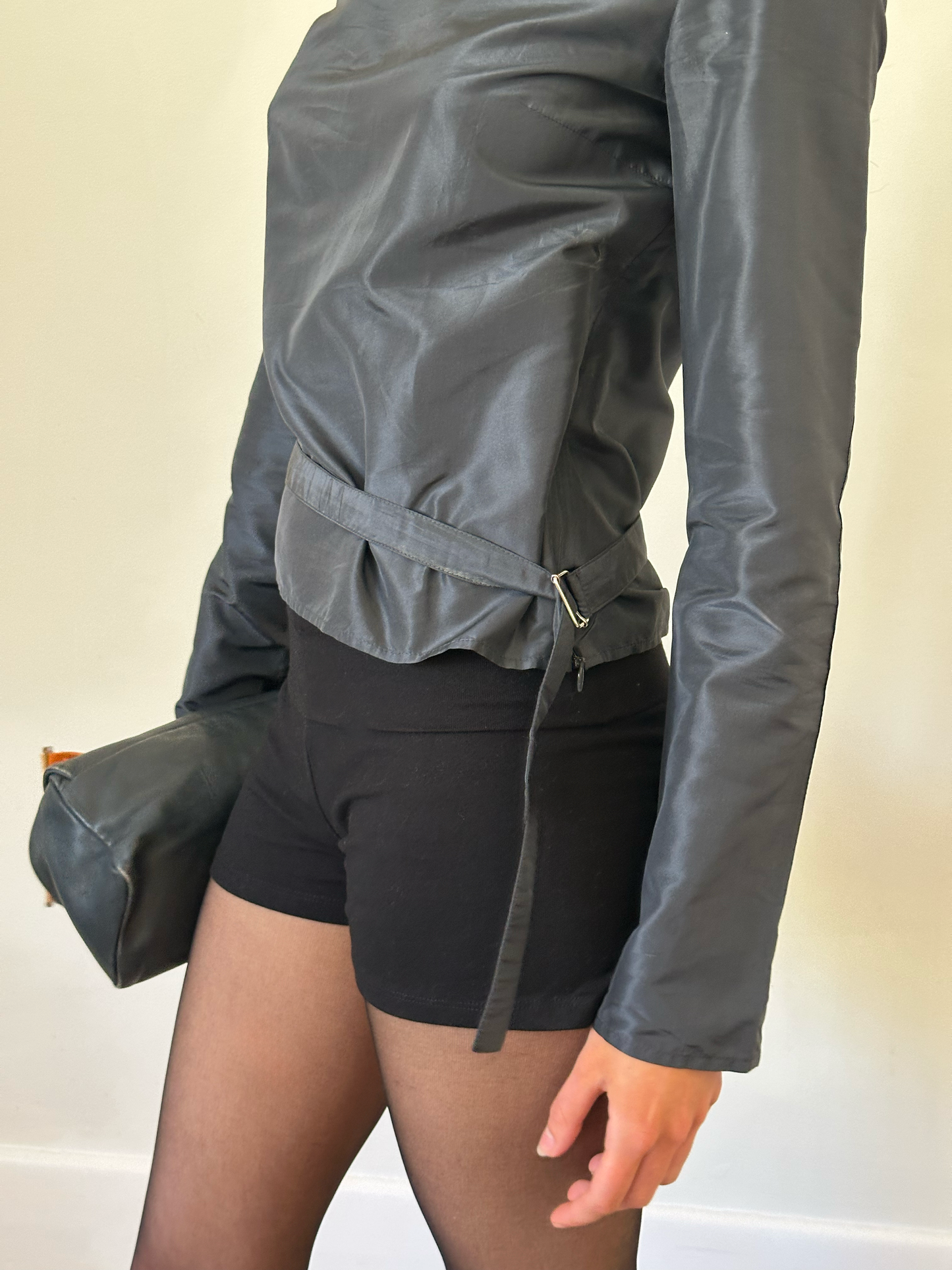 90s costume national silk turtleneck top