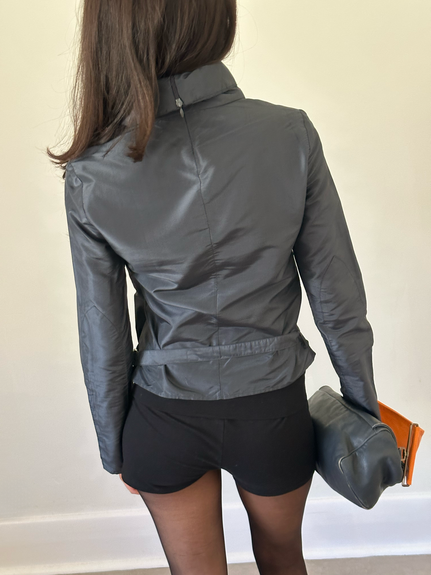 90s costume national silk turtleneck top