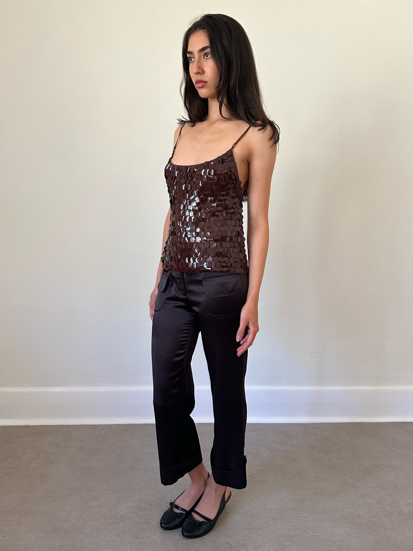 2000s nanette lepore silk-like capris