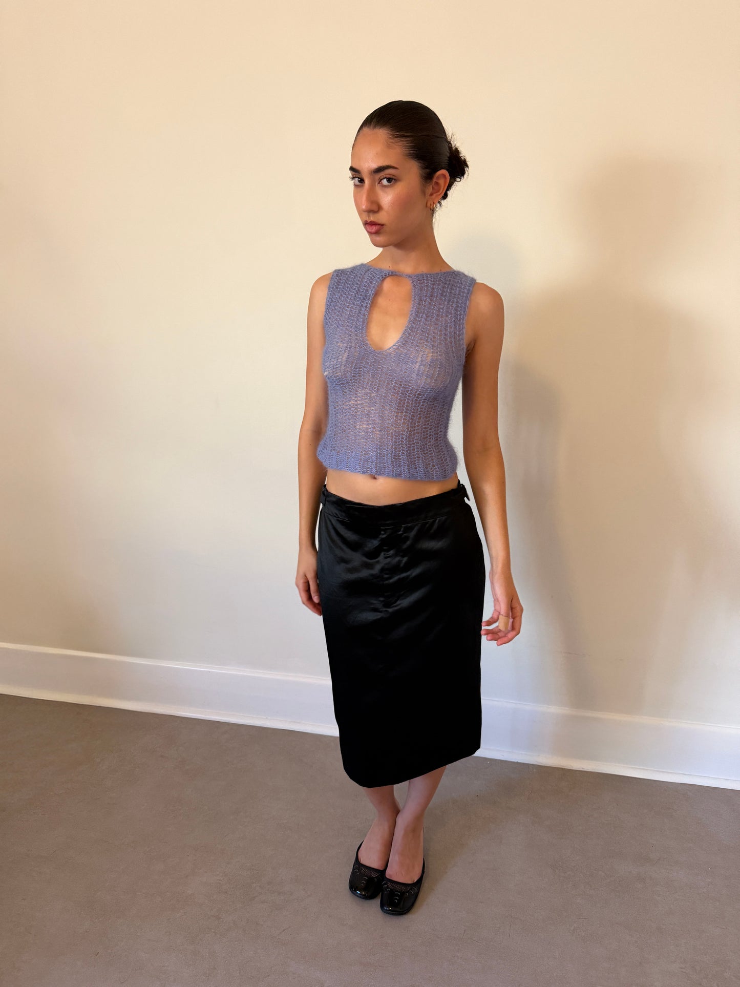 eina mohair tank (cornflower blue)
