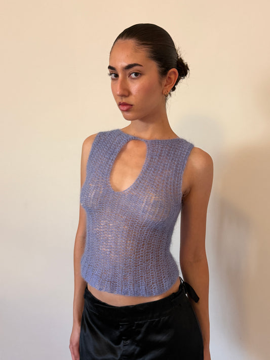 eina mohair tank (cornflower blue)
