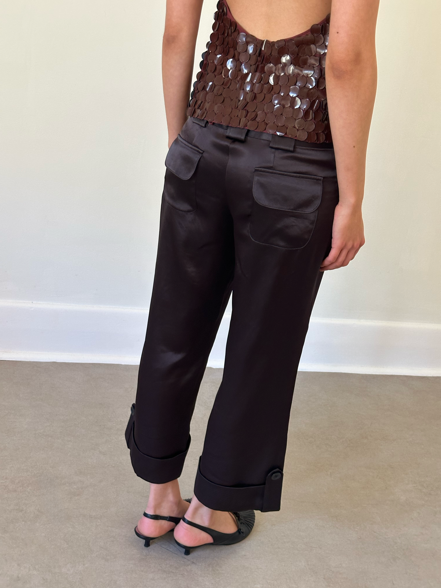 2000s nanette lepore silk-like capris