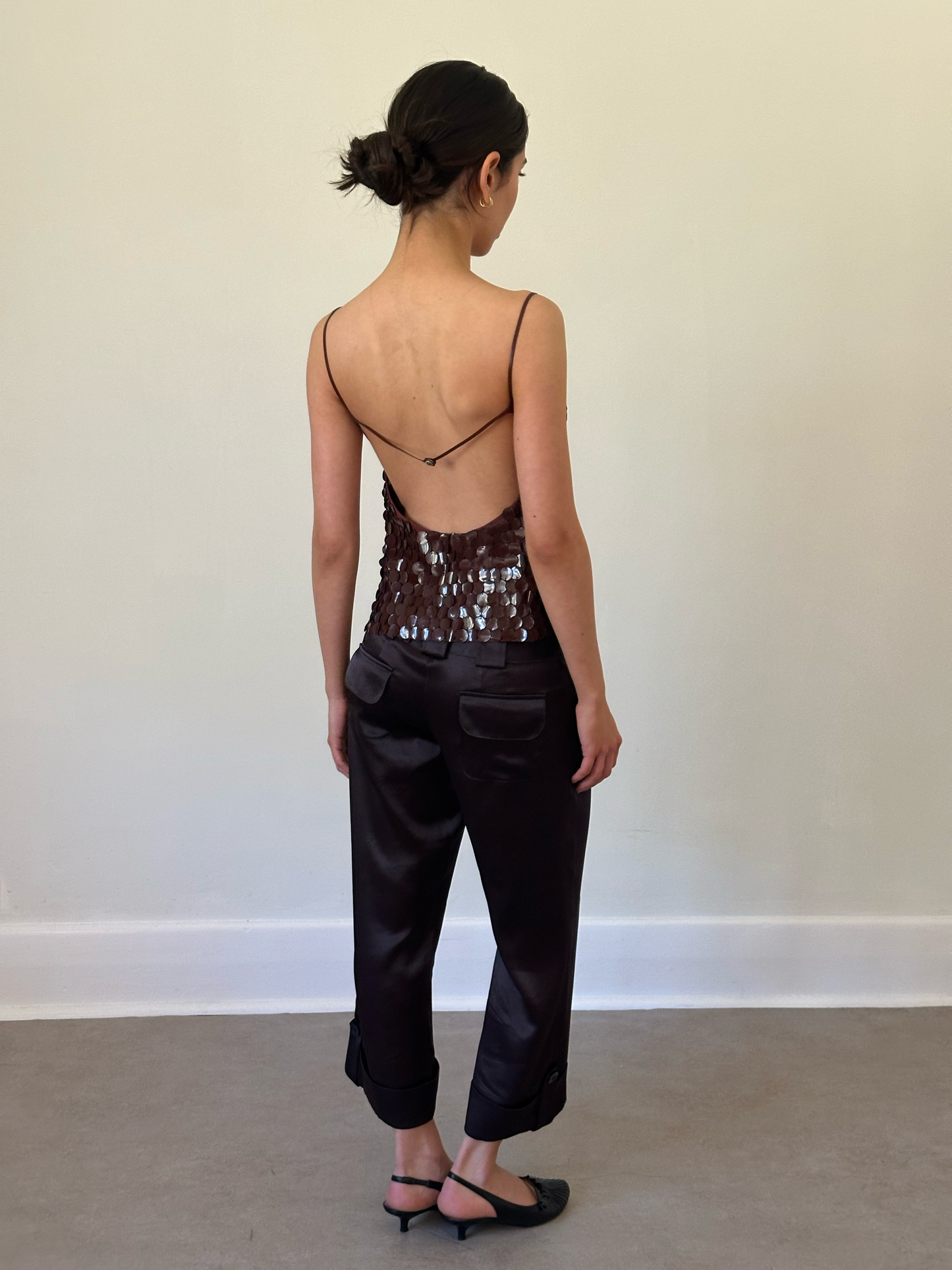2000s nanette lepore silk-like capris