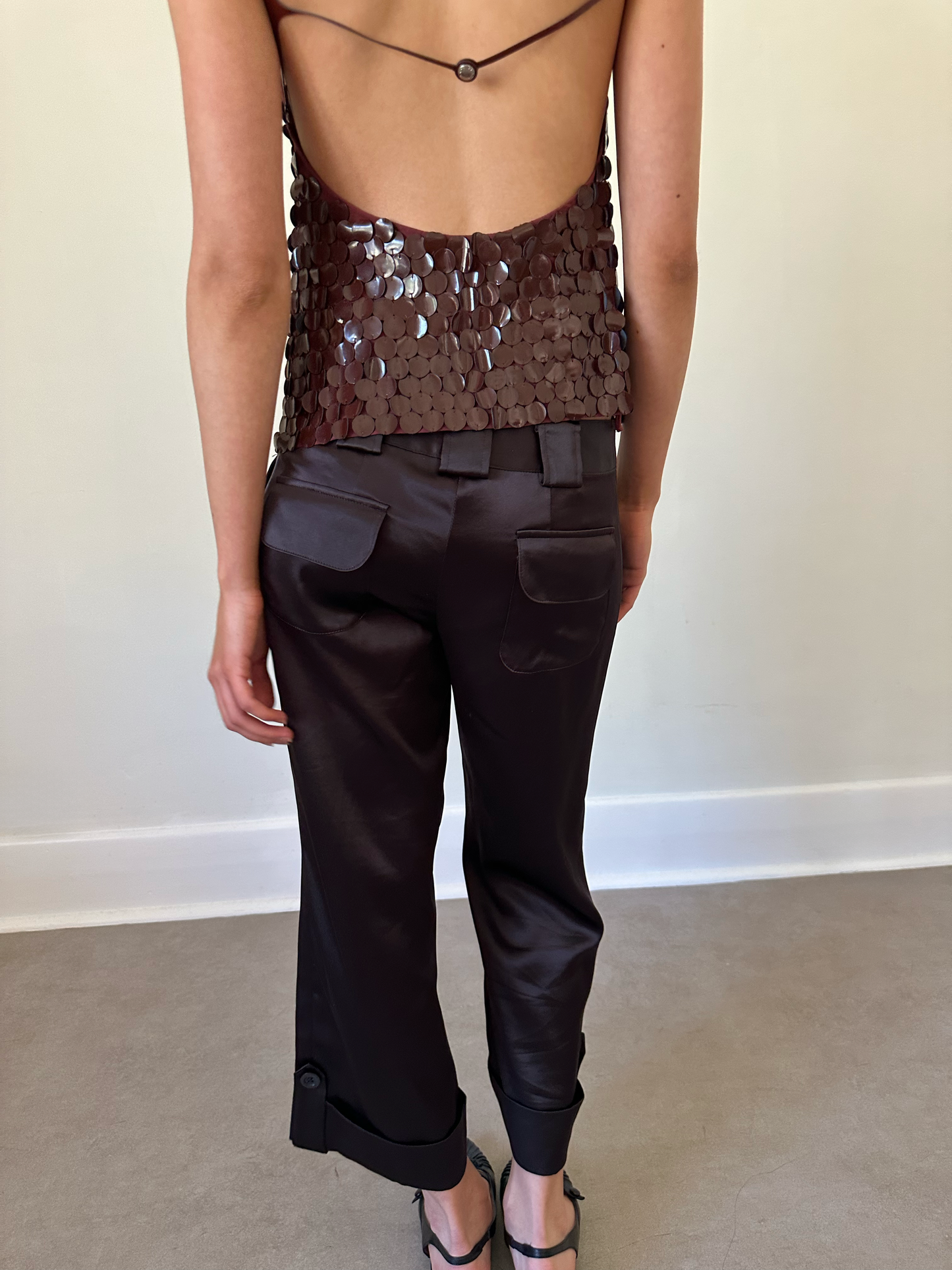 2000s nanette lepore silk-like capris