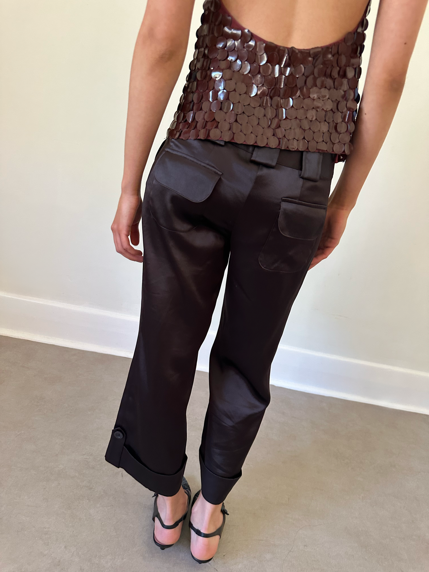 2000s nanette lepore silk-like capris