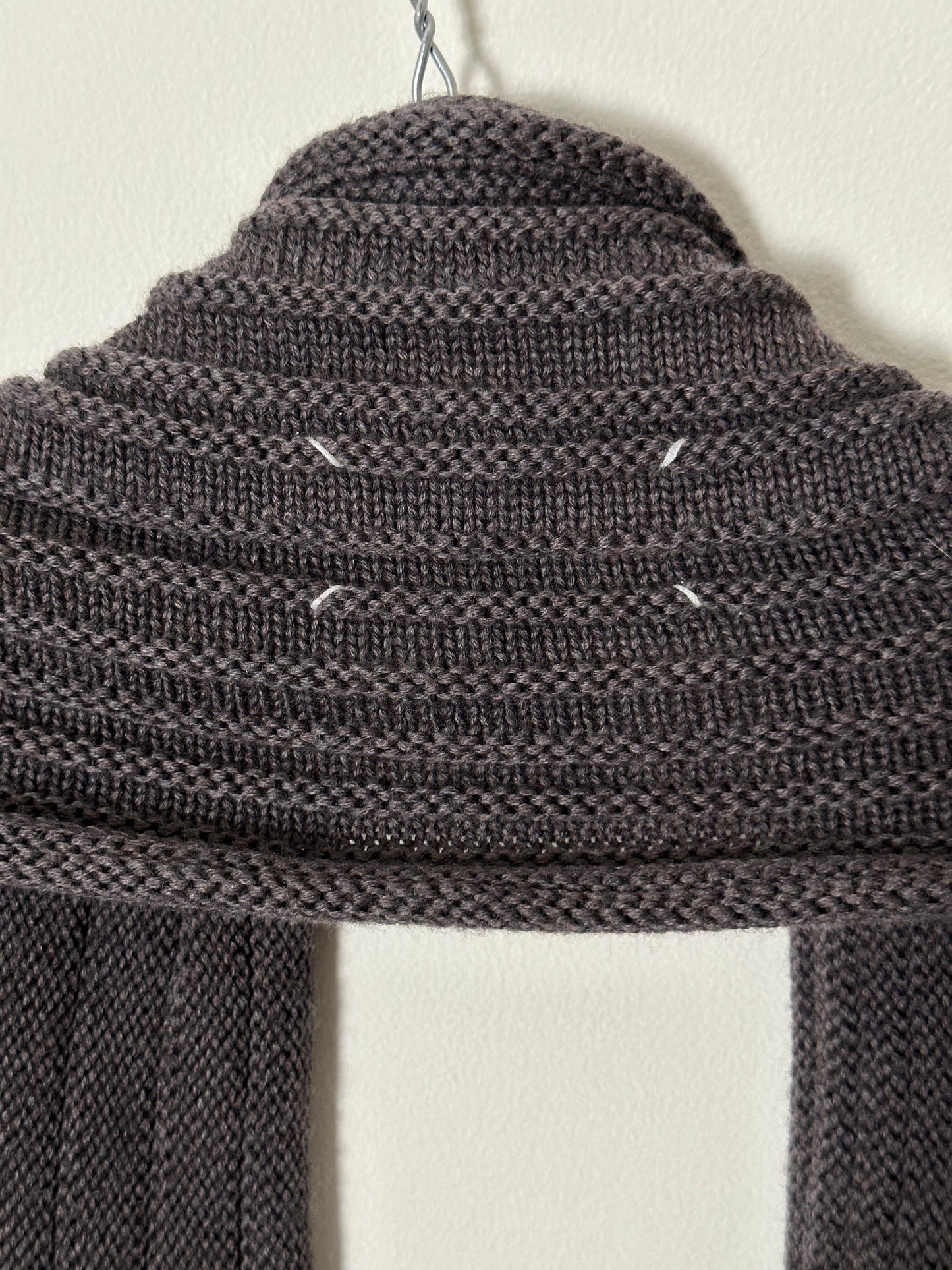 maison margiela grey open knit vest