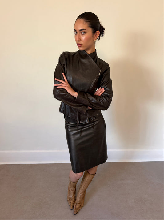 90s giovanni lambskin leather jacket