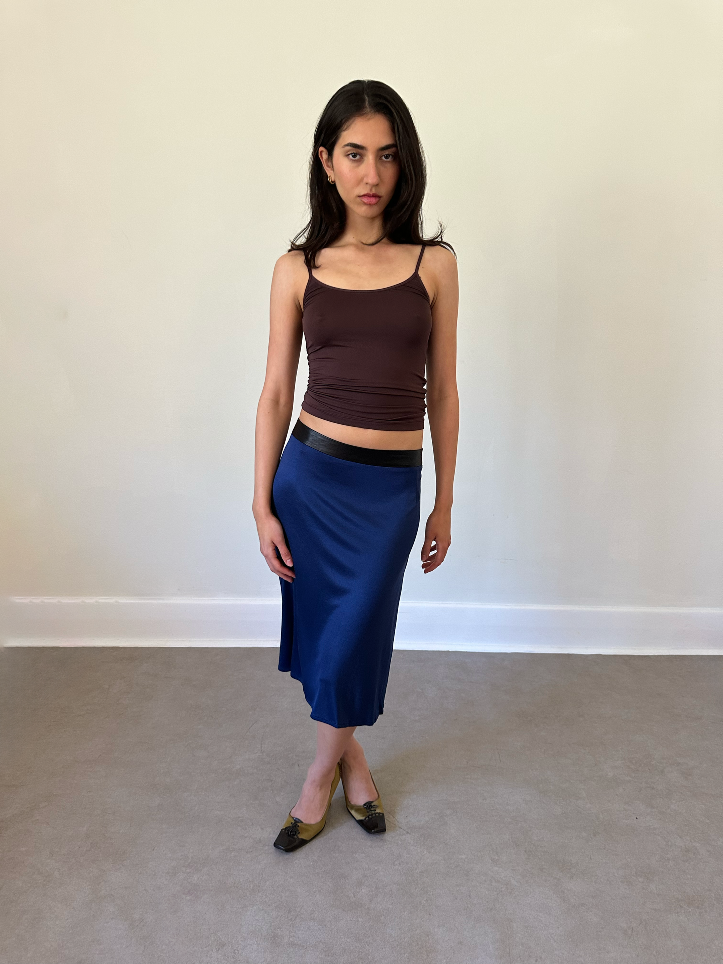 costume national navy skirt