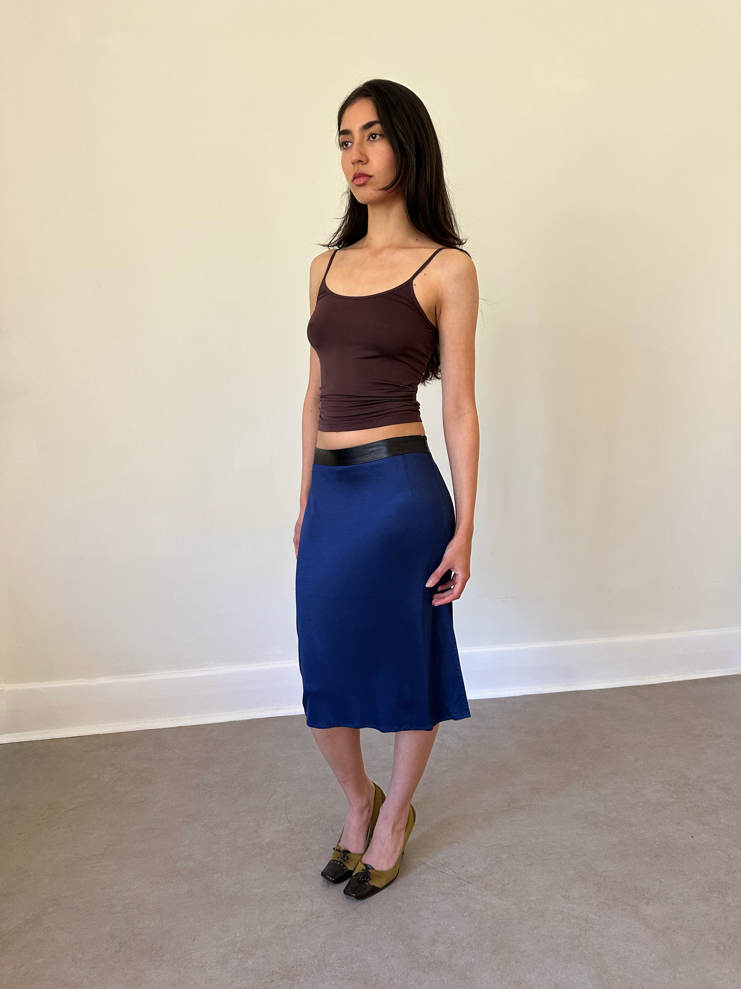 costume national navy skirt