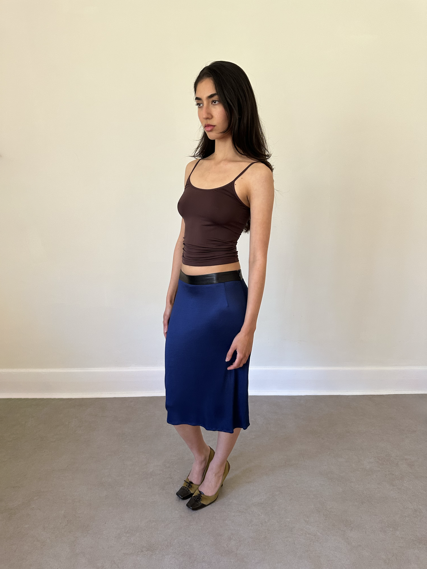 costume national navy skirt