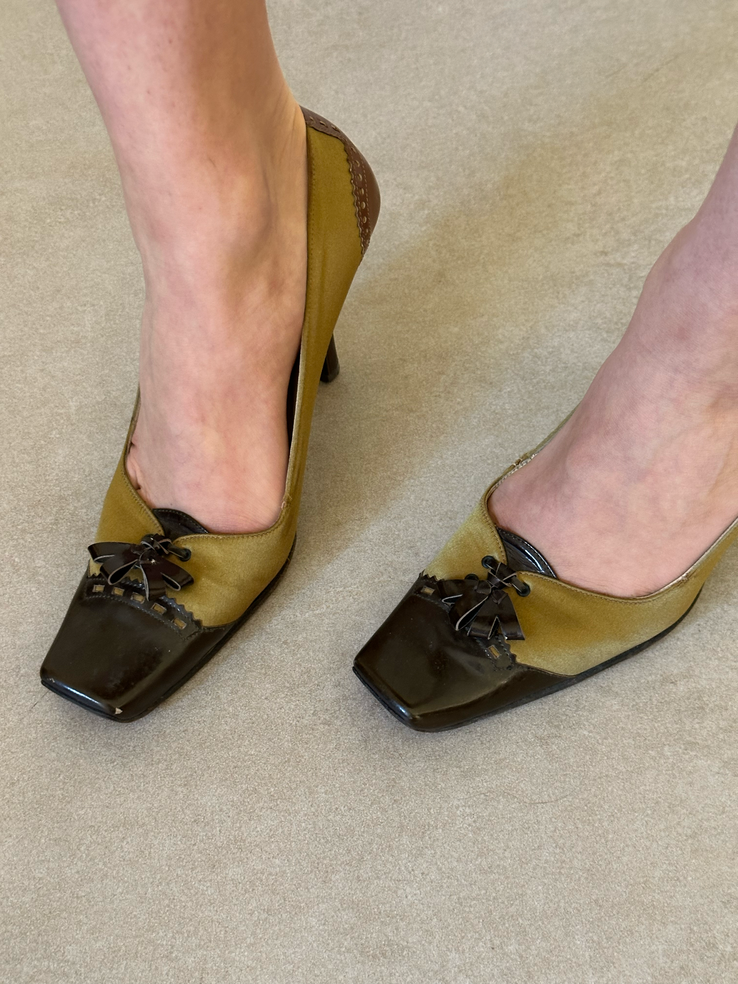 prada fw 1999 silk heels