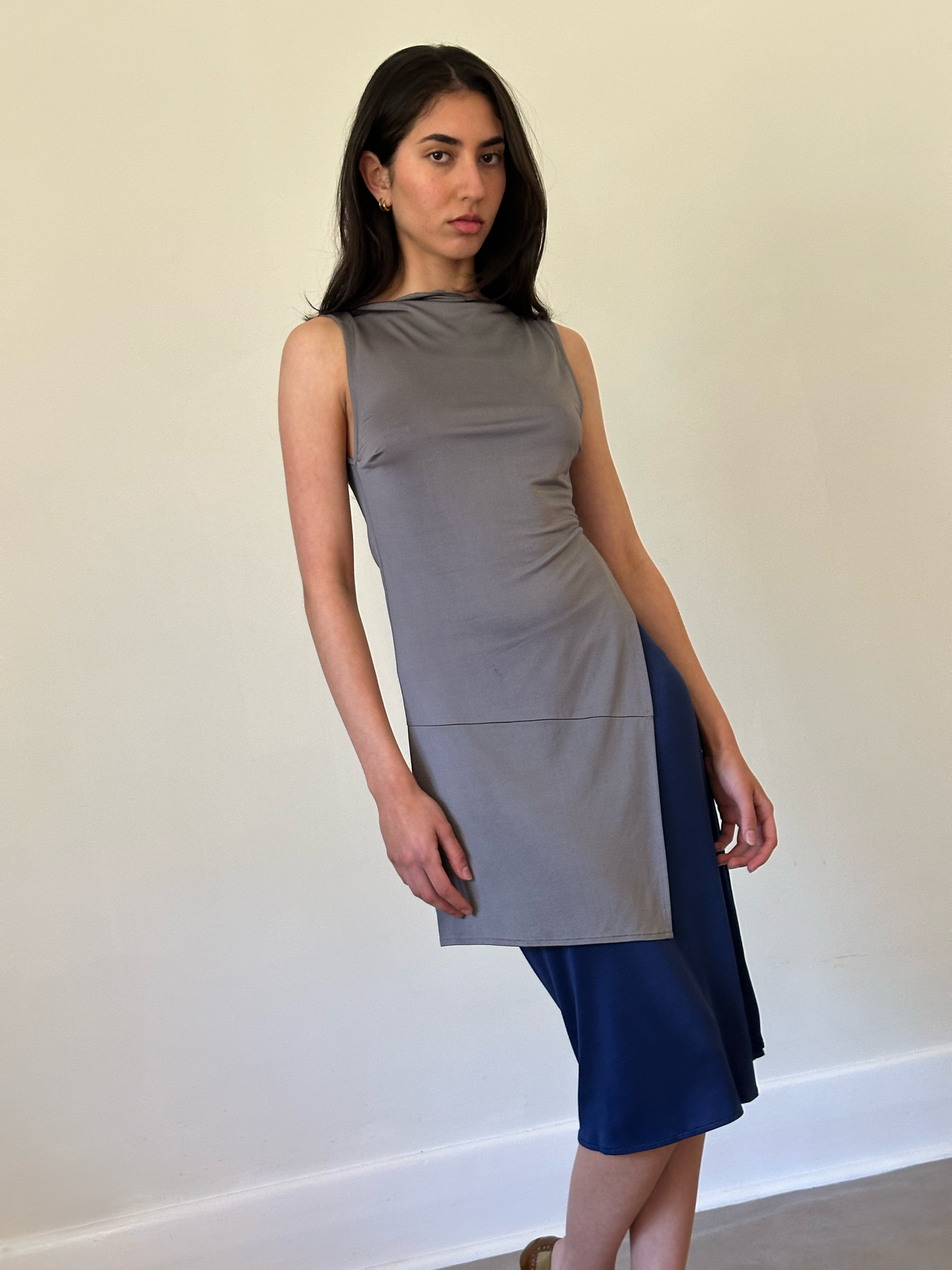 costume national grey tunic top