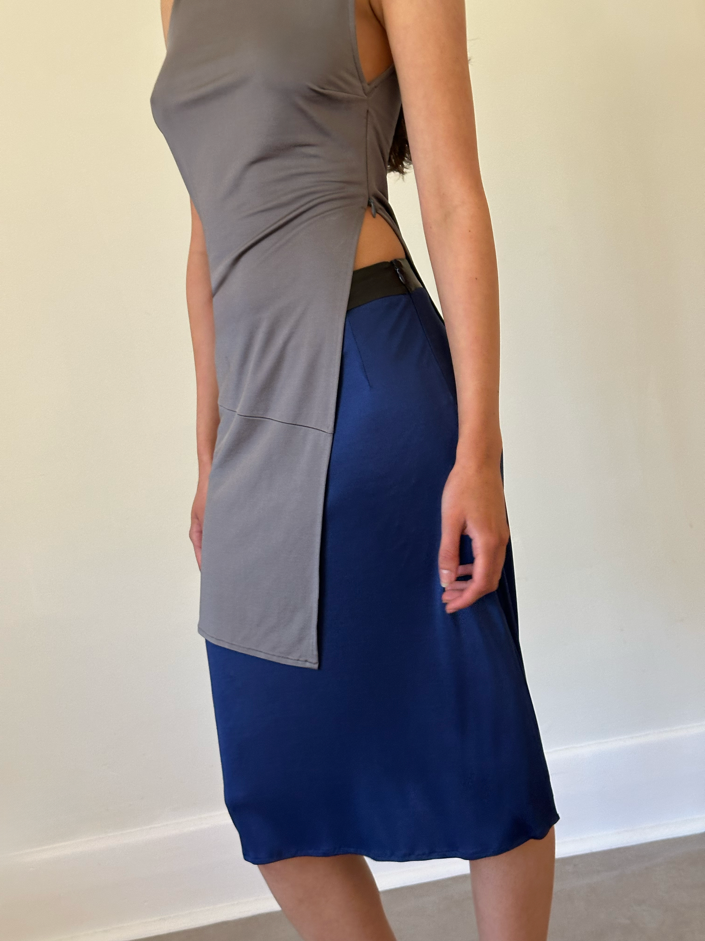 costume national grey tunic top