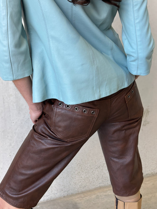 michael kors leather capri's