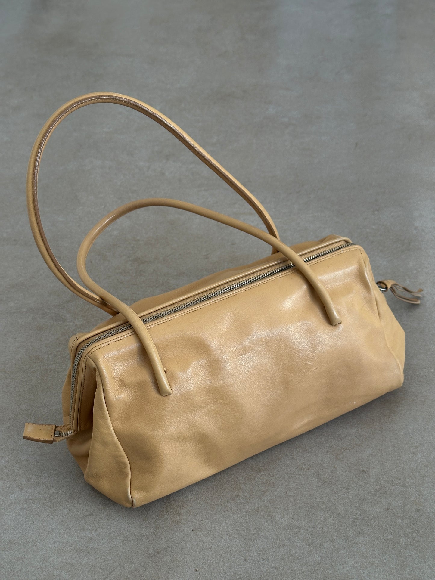 archive miu miu camel leather bag