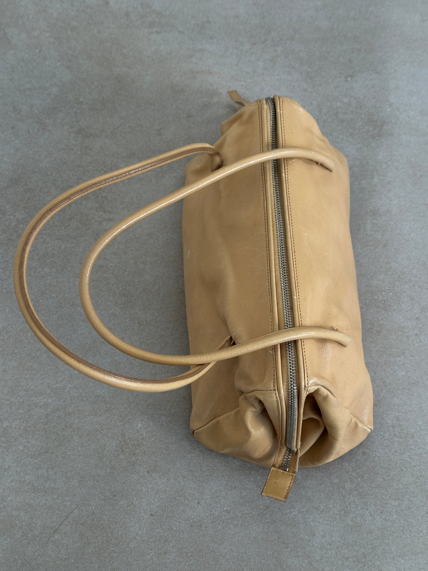 archive miu miu camel leather bag
