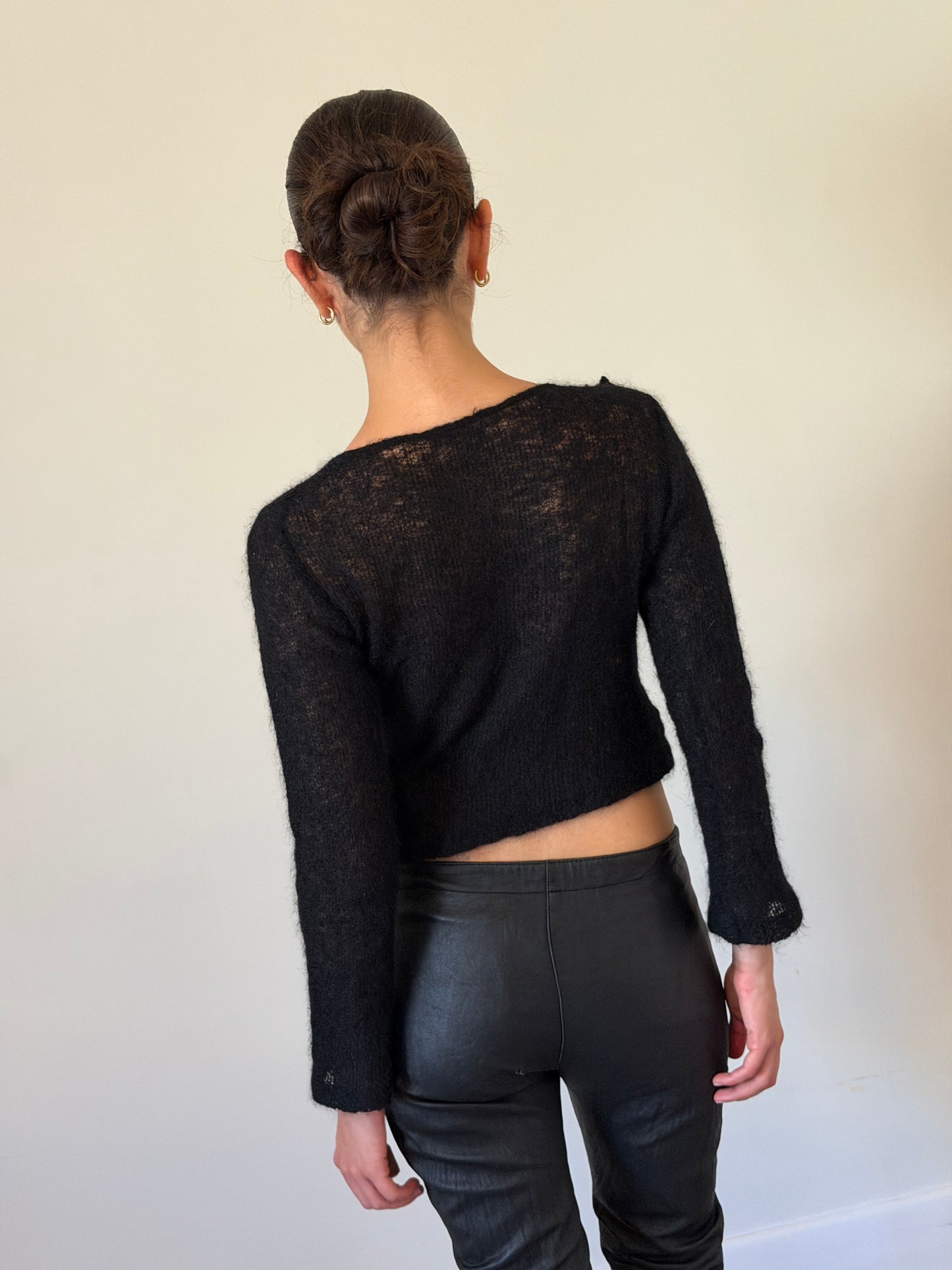 vintage wool ruffle top
