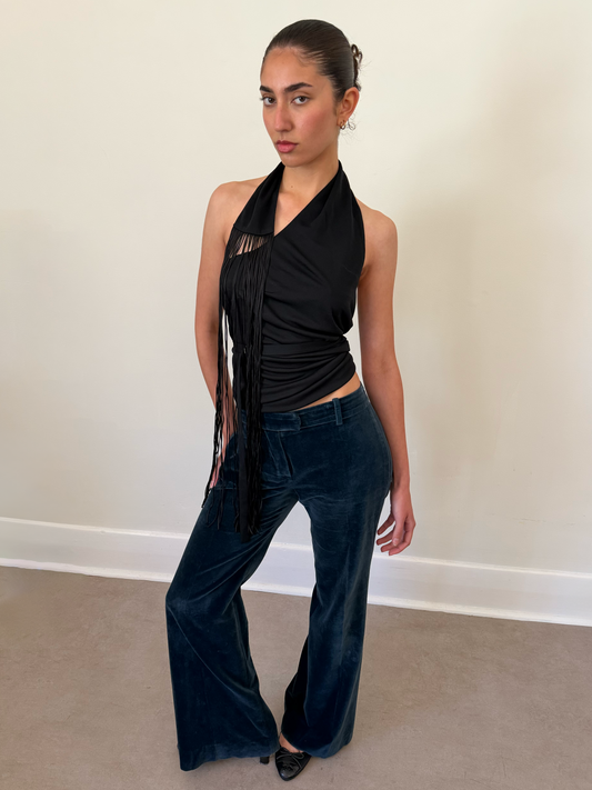 90s costume national asymmetric black top
