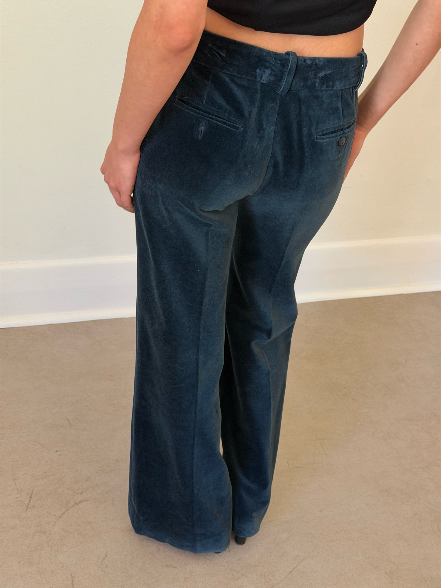 chloé fall 2004 velour bootcut pants