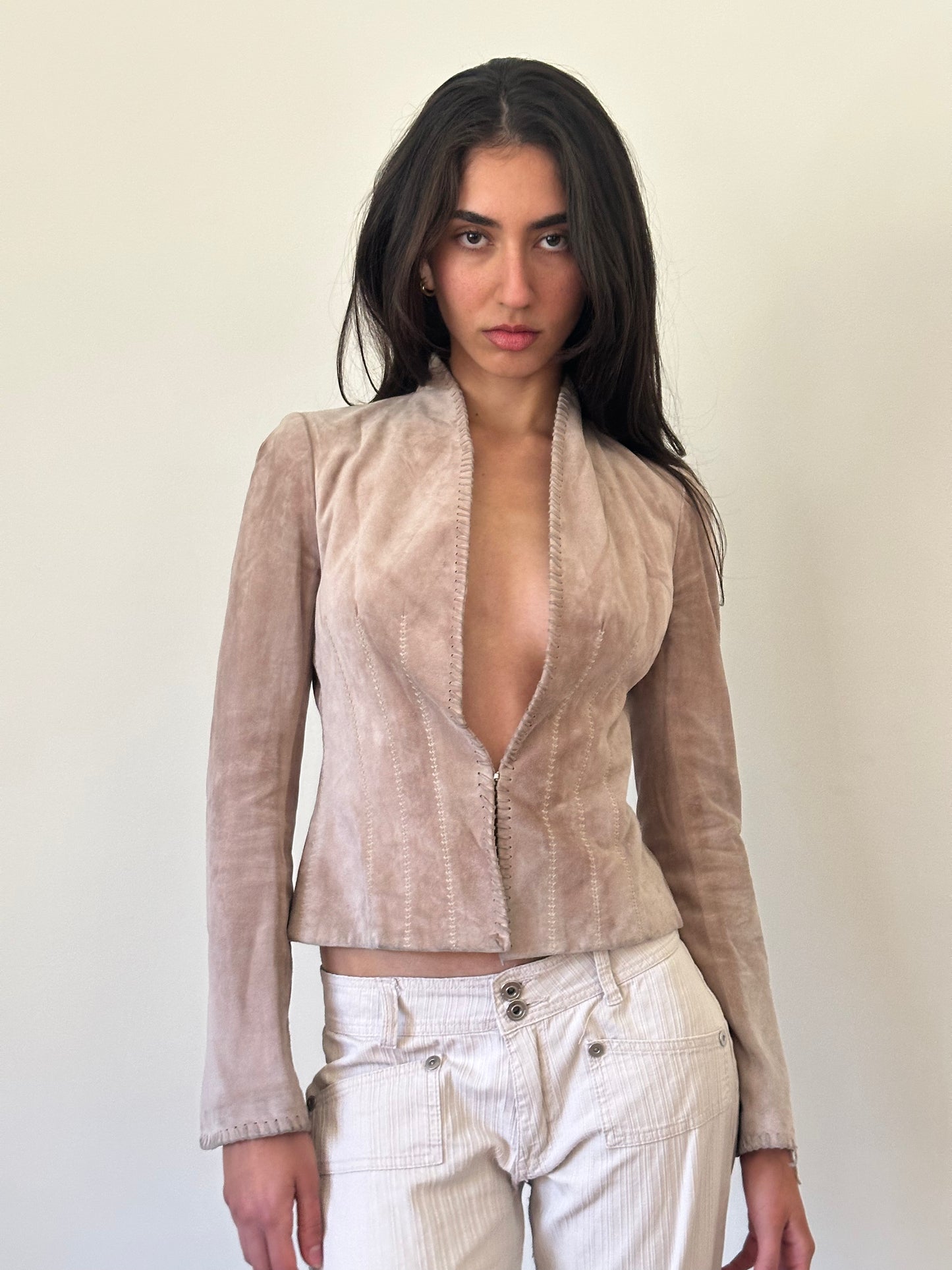 (permanent collection) alexander mcqueen ss 2003 suede jacket