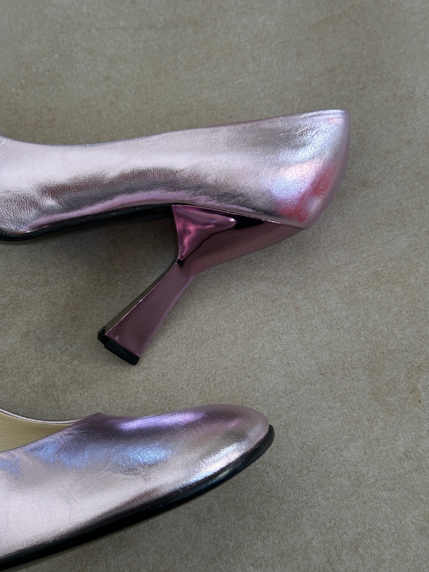 (rare) miu miu ss 1998 runway metallic heels