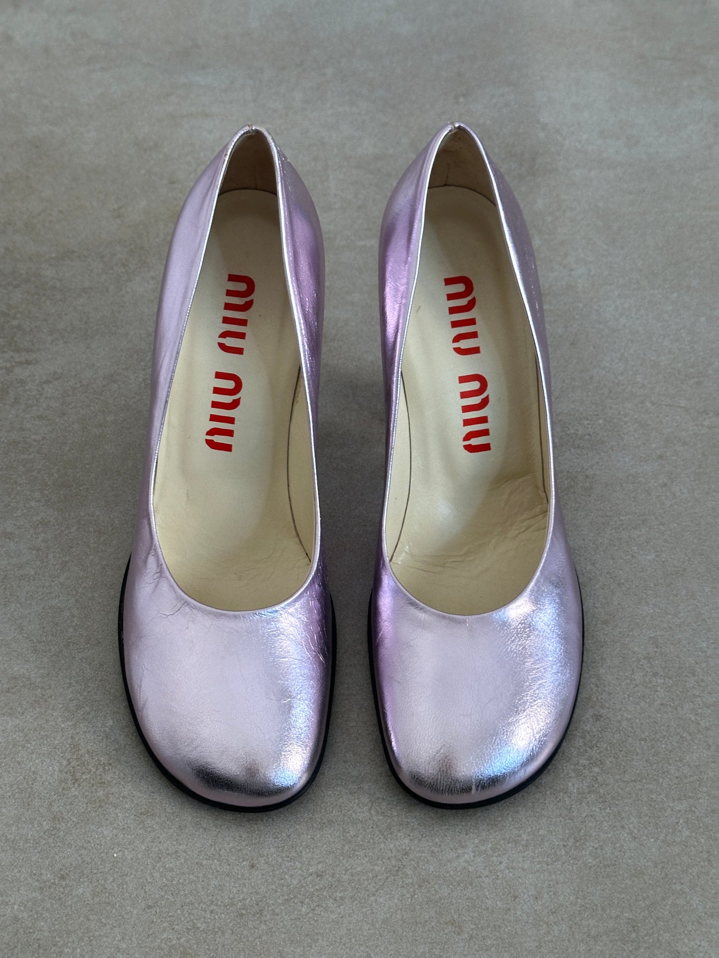 (rare) miu miu ss 1998 runway metallic heels