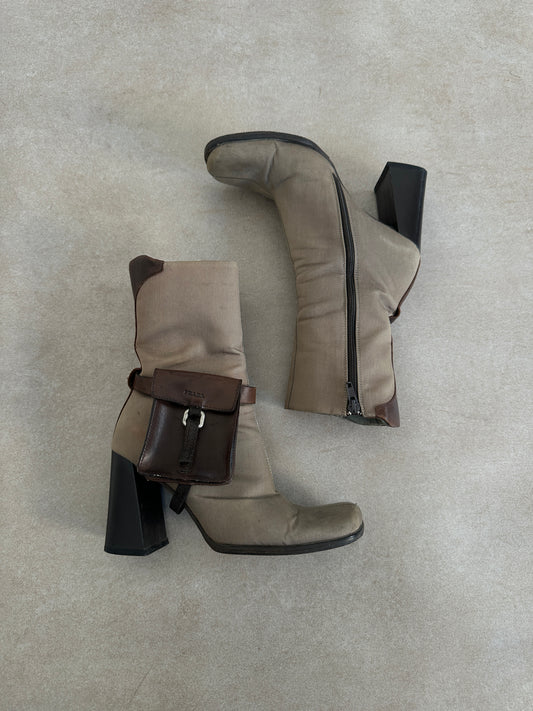(rare) prada fw 1999 cargo pocket boots