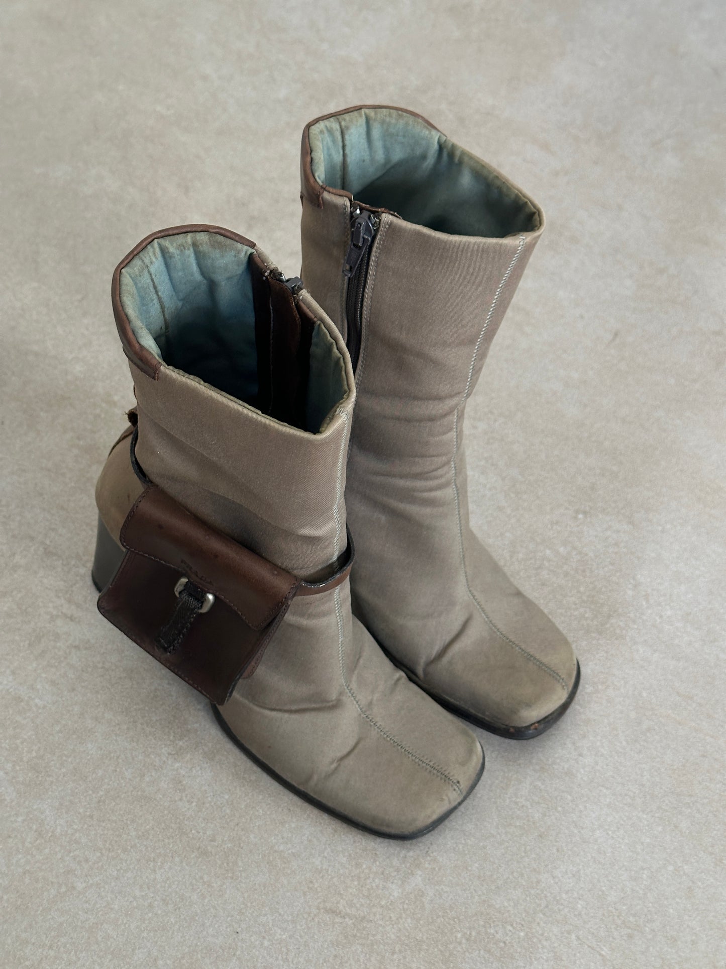 (rare) prada fw 1999 cargo pocket boots