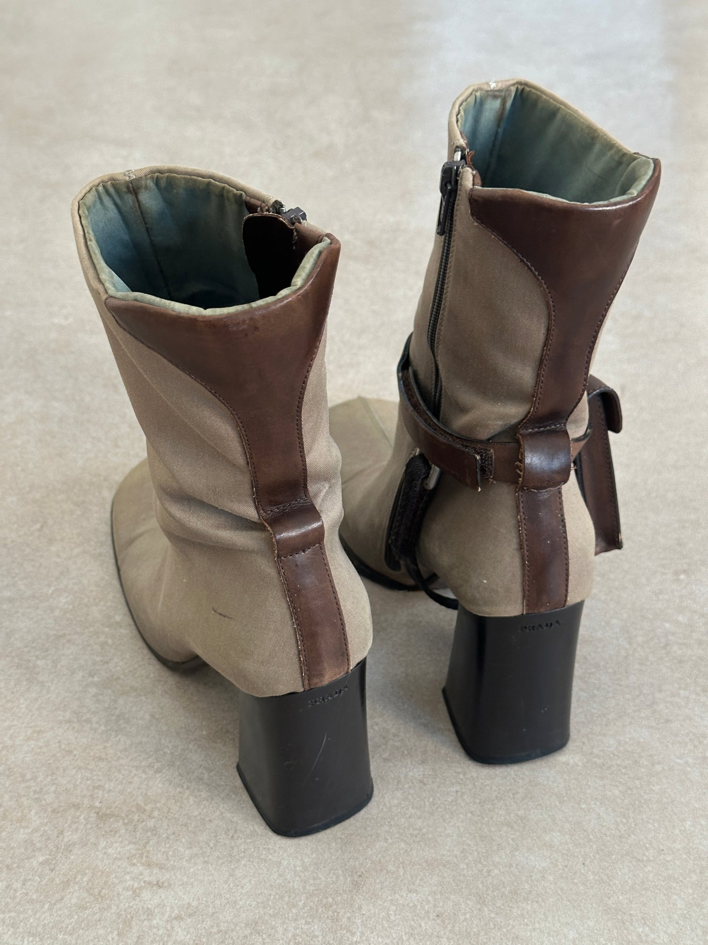(rare) prada fw 1999 cargo pocket boots