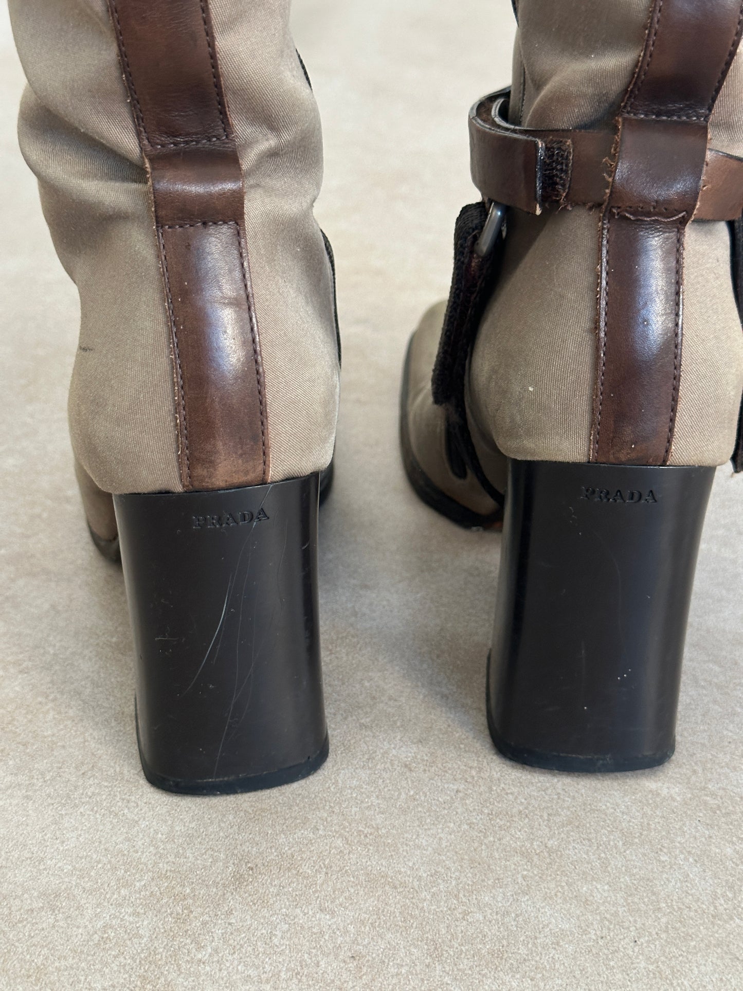 (rare) prada fw 1999 cargo pocket boots