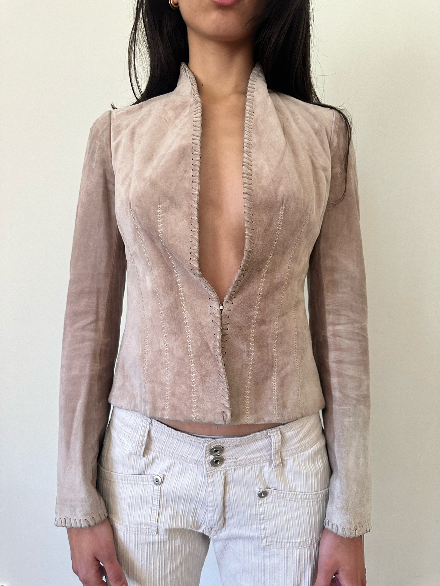 (permanent collection) alexander mcqueen ss 2003 suede jacket