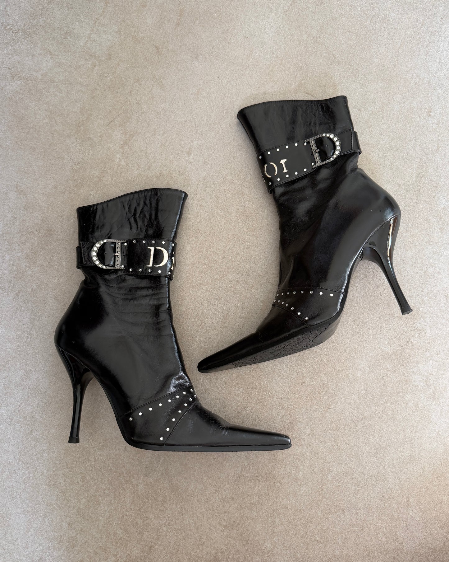 dior fall winter 2003 leather boots
