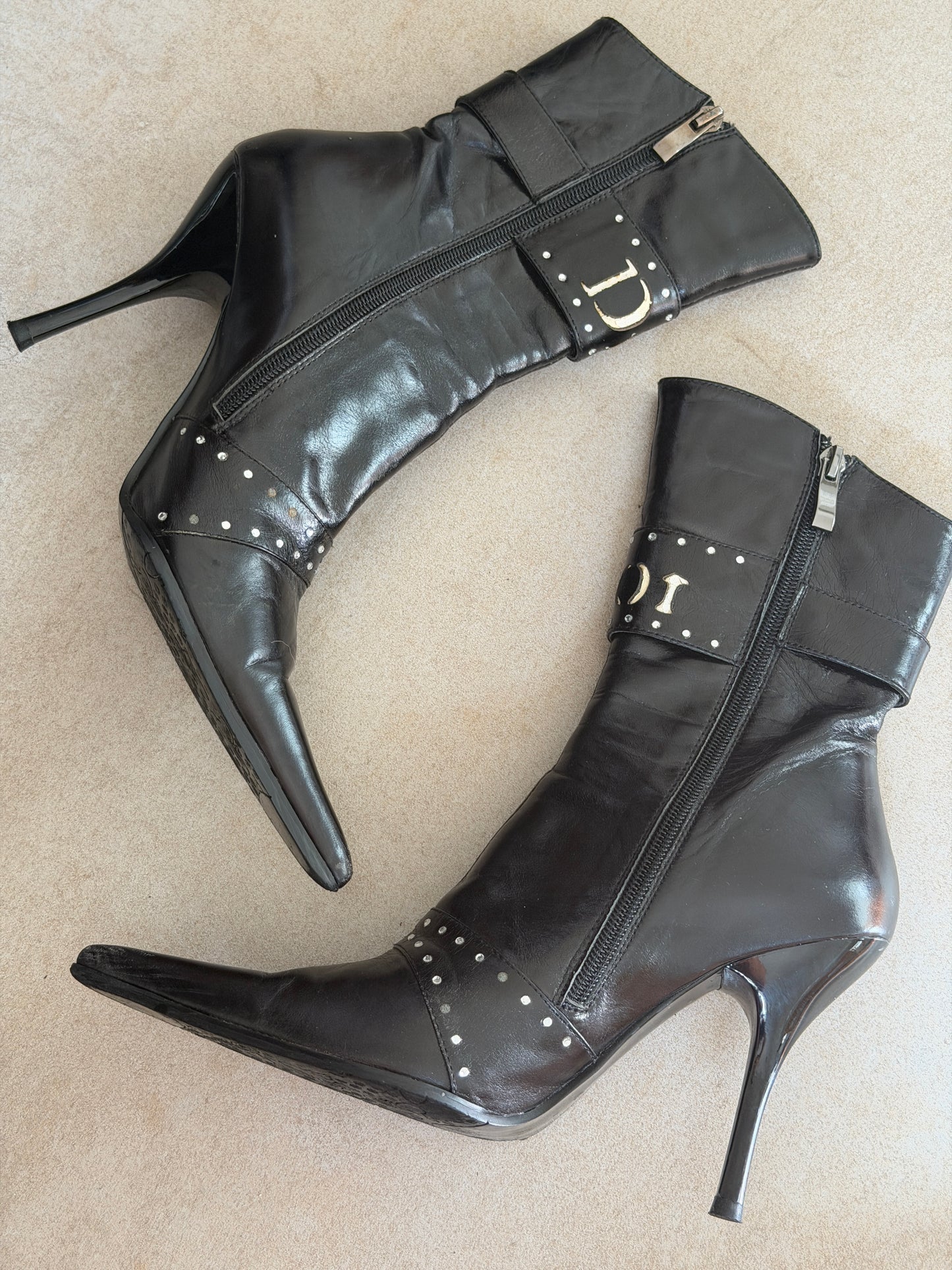 dior fall winter 2003 leather boots