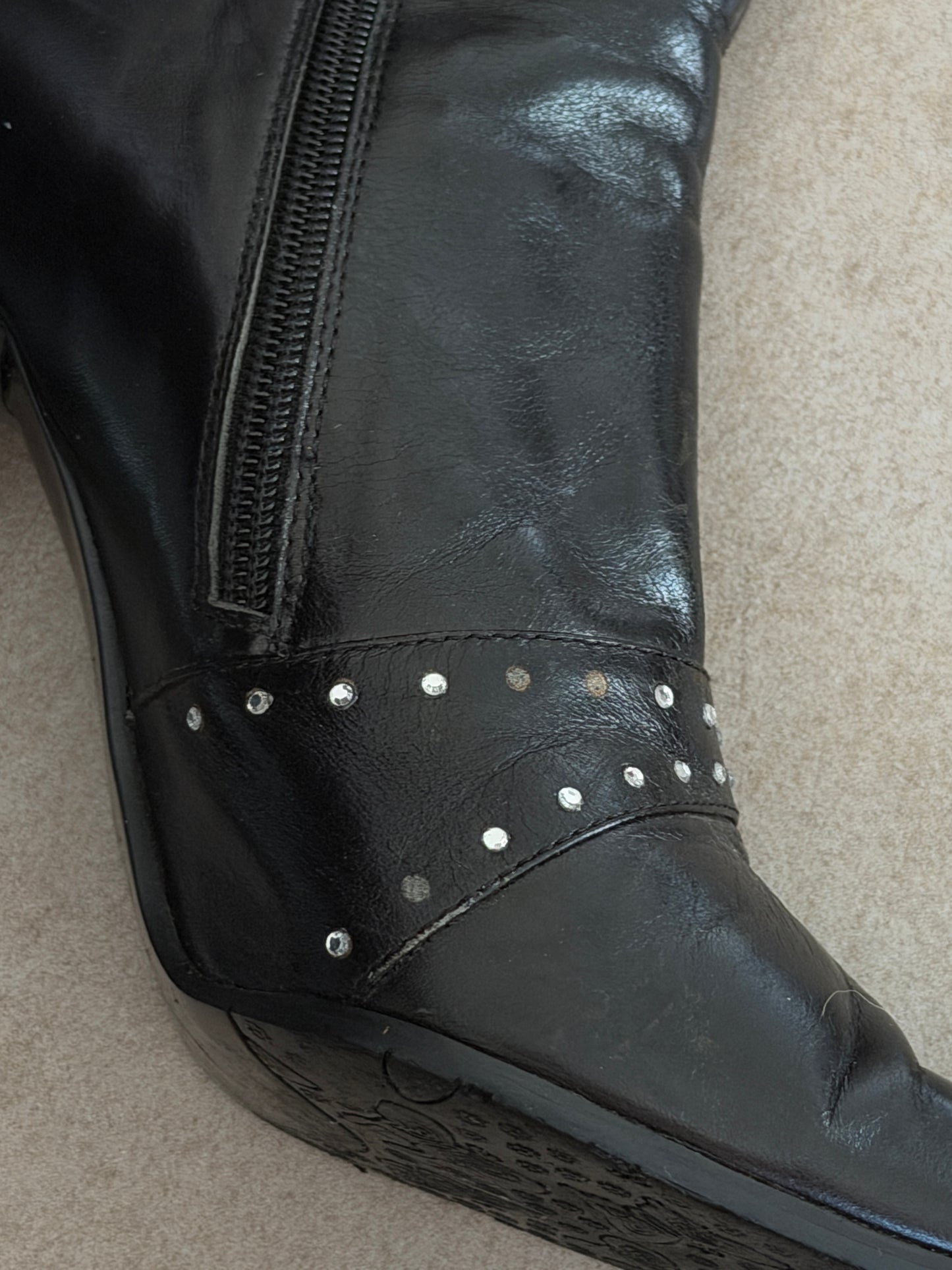 dior fall winter 2003 leather boots