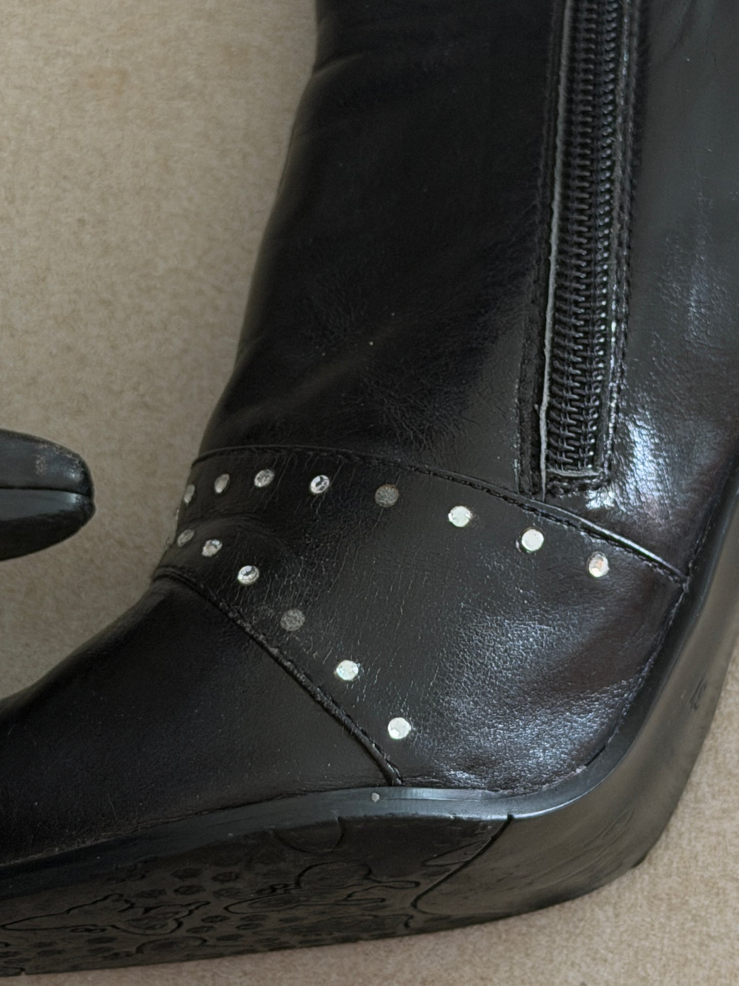 dior fall winter 2003 leather boots