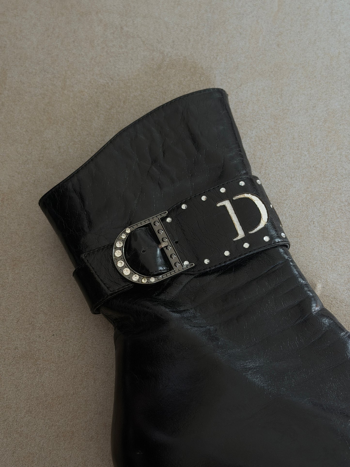 dior fall winter 2003 leather boots